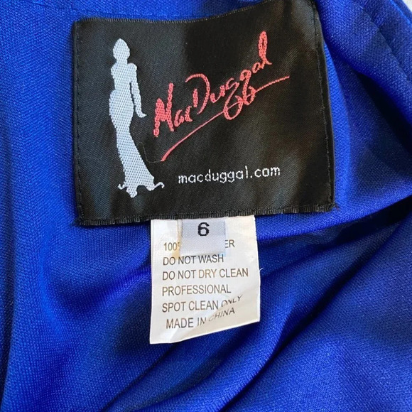 Mac Duggal Blue Cutout Column Formal Gown $598 - Picture 10 of 11